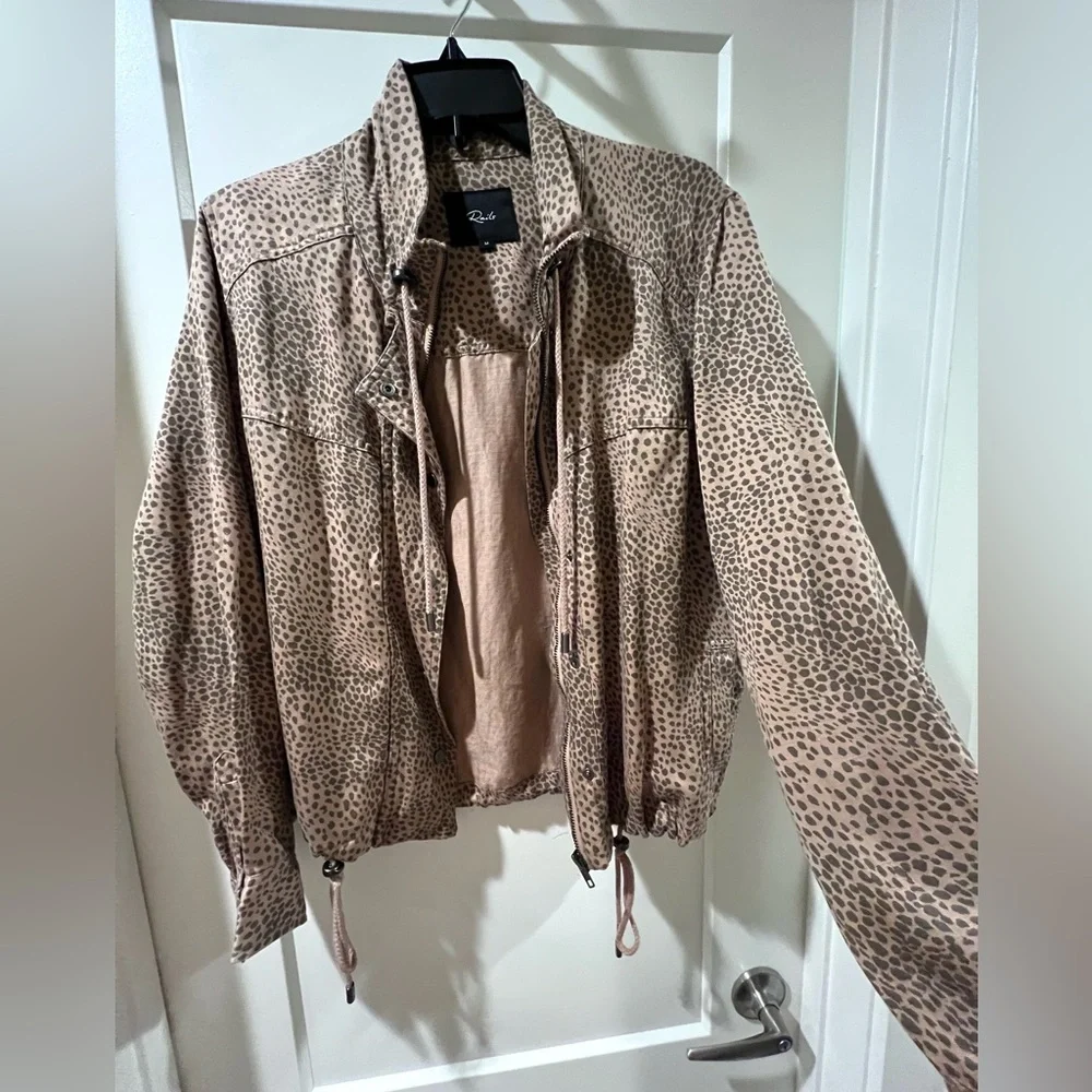 Rails Leopard Print Bomber Jacket - Picture 3 of 4
